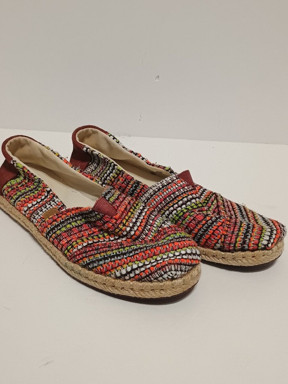 TOMS Women’s 9 Multicolor Woven Alpargata Espadrille Slip On Flats Boho